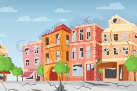 Dozens of people are missing after a 12 storey building collapsed overnight. Vector Illustration Of Earthquake In Stock Vector Colourbox