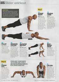 Slider Workout From Ben Bruno In Men S Fitness Www Brooklynfitchick Com Slider Exercises Workout Book Fast Workouts