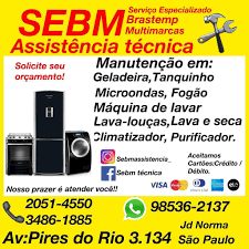 SEBM Assistência técnica - conserto de maquina de lavar, geladeira, freezer, microondas