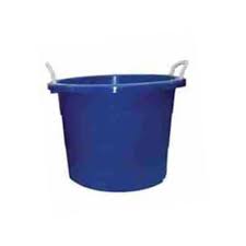 Features 21.5 diameter and is 16.25 tall. Rope Handle Tub 20 Gal Blue