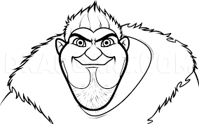 Each printable highlights a word that starts. How To Draw Grug Grug From The Croods Coloring Page Trace Drawing