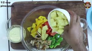 In a mixer, combine all the ingredients for the dressing, except the vinegar. Chicken Salad With Mayonnaise Chicken Salad Sanjeev Kapoor Recipe Healthy Chiken Sala Recipe For Chicken Salad Chicken Salad Sandwich Chinese Chicken Salad Healthy Chicken Salad