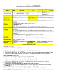 Learning objectives(s) that this lesson is contributing to (link to the subject programme). Form 4 Cefr Sample Lesson Plan Template Docx Question Lesson Plan