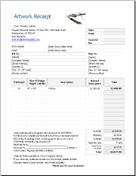 Artwork Receipt Template Ms Excel Editable Format Invoice Template Receipt Template Invoice Templates