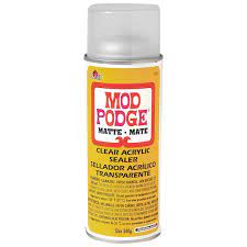 This was one of the first mod podge formulas. Mod Podge Clear Acrylic Sealer Matte