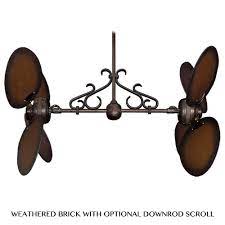 Ceiling fan lights buying guide. 220v Twin Star Ii Dual Motor Ceiling Fan By Gulf Coast Fans Distressed Walnut Blades