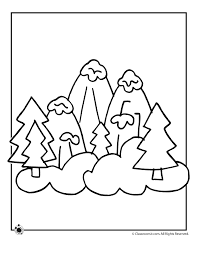 This coloring page shows little birds satiating their thirst by drinking water from a bird bath. Coloring Pages Of Mountains Coloring Home