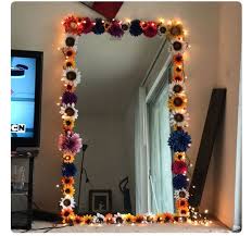 Diy Floral Mirror Tutorial Diy Flower Mirror Flower Mirror Floral Mirror