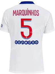 See more of marquinhos on facebook. 2020 2021 Paris Sg Away White 5 Marquinhos Thailand Soccer Jersey Paris Saint Germain