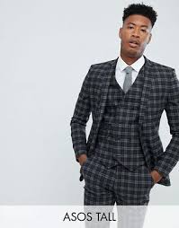 Maybe you would like to learn more about one of these? Asos Design Tall Veste De Costume Ultra Slim A Carreaux Ton Sur Ton Gris Veste De Costume Pantalon Costume Costume Homme