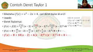 Komputasi metode numerik menggunakan r dengan contoh kasus di bidang teknik lingkungan. Deret Taylor Contoh Soal Dan Pembahasan Sederhana Pada Metode Numerik Youtube