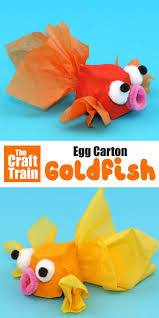 Egg Carton Goldfish Craft The Craft Train Animal Crafts For Kids Preschool Crafts Egg Carton Crafts