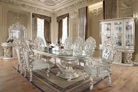 Homey Design Hd 8088 9pc Long Dining Table Setfeatures Ornately Carvedglass Table Topdecorative Doubl Formal Dining Room Sets Luxury Dining Room Luxury Dining
