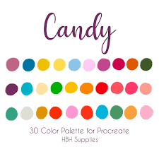 Candy Procreate Palette Procreate Palette Ipad Pro Etsy Christmas Color Palette Brand Color Palette Fresh Color Palette