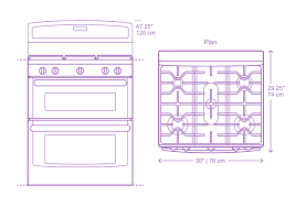 ge profile freestanding double oven gas