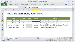 While every effort has been made to follow citation style rules, there may be some discrepancies. How To Use The Excel Mid Function Exceljet