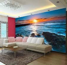 Sunset Rock Beach 3d Full Wall Mural Large Print Wallpaper Home Decal Decor Kids Ebay Large Print Wallpaper Print Wallpaper Wall Murals