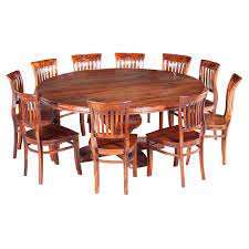 Free delivery & warranty available. Sierra Nevada Round Rustic Solid Wood Dining Table Chair Set