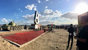 In the year 20xx, two mexicans get drunk. Scmp Tank Man Rises In The California Desert Eileen Guo