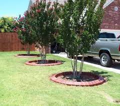 Laying A Brick Tree Ring And Flowerbed Border Landscaping With Rocks Landscaping Around Trees Backyard Landscaping