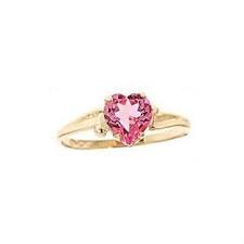 Birthstone engagement rings are romantic and personal. 10k Gold Pink Cz Heart Ring For Girls Size 4 1 2 The Jewelry Vine