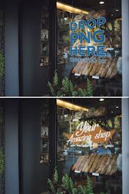 Placeit Window Decal On A Bakery Store Mockup Bakery Store Window Decals Mockup