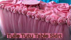 Tulle Tutu Table Skirting Youtube Table Skirt Tutu Table Skirt Tutu Table
