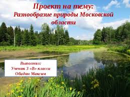 проект по окружающему миру 3 класс разнообразие природы родного края Raznoobrazie Prirody Moskovskoj Oblasti