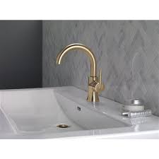 The mixing and matching trend adds contrast and interest. Delta Trinsic High Arc Bathroom Faucet 1 Handle Champagne Bronze 559ha Cz Dst Rona