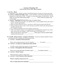 Anatomy Amp Physiology 34b I Lab 29a Blood