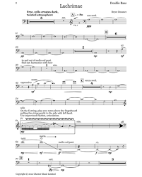 Sheet music with double bass. Lachrimae Double Bass Sheet Music By Bryce Dessner Nkoda
