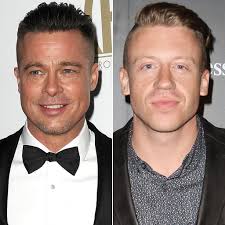 The slicked back undercut has made it's way to the big screen as the brad pitt fury haircut. Brad Pitt S Haircut Looks Like Macklemore S Popsugar Beauty
