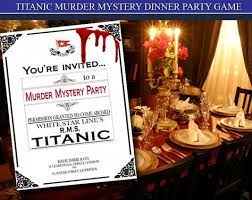 Titanic dinner party murder mystery dinner party game. Titanic Murder Mystery Party Game