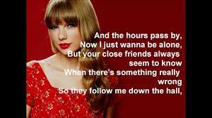 Lyrics © universal music publishing group, sony/atv music publishing llc. Taylor Swift S Red Theories On Possible Song Subjects Rolling Stone