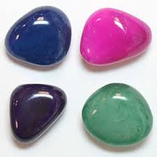 Fluorite glows vivdly under ultraviolet light and that is where it got its' name. Dyed Tumbled Stones Agate Howlite Quartz Feldspar