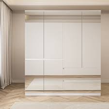 OXYLIFE Wardrobe Closet with Mirrored Door, Armoire Closet Cabinet with  Hanging Rod adn 2 Drawers for Bedroom - Walmart.com