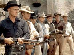The german theatrical release differs from the german vhs video in the scene where the magnificent seven have been taken by surprise and have to put down their weapons on the table. The Magnificent Seven 1960 Premium Poster At Art Com Western Film Western Movies The Magnificent Seven