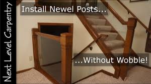 A newel post serves as a support pole that helps bear the weight of the rest of the stairway. How To Install A Newel Post Without Wobble Youtube