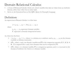 Domain Relational Calculus And Query By Example Cs157a John Eagle Ppt Download