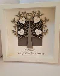Personalised Box Picture Frame Family Tree Mothers Day Nans Gift Present Ebay Box Frame Ideas Diy Crafts Family Tree Gift Box Frame Art