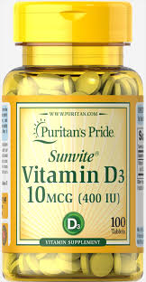 Check spelling or type a new query. Vitamin D3 10 Mcg 400 Iu 100 Tablets Puritan S Pride