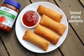 Bread Pockets Recipe Bread Pizza Pocket Pizza Pockets With Step By Step Photo Video Popular Snack Recipes Wit Pizza Bread Indian Snack Recipes Pizza Pockets