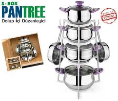 Bu en az 3 büyük kapağı topluyor, küçük koyarsanız daha da. Dolap Ici Tencere Rafi En Uygun Fiyatla Burada