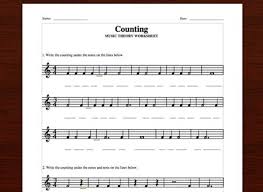 Time Signatures Counting Free Printable Theory Worksheets