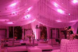 Draping With Pink Lighting And A Mirror Bar Party Rentals Wedding Events Engagement Party