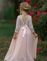 Blush pink tulle is covered in gauzy claret, navy and ivory flowers, floral embroidery and beading. London Flower Girl Dress Blush In 2020 Flower Girl Dresses Boho Flower Girl Dresses Tulle White Flower Girl Dresses
