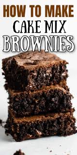 Cake Mix Brownies In 2020 Cake Mix Brownies Chocolate Cake Mix Desserts Chocolate Desserts Cake