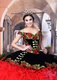 Coral red and black quinces dresses strapless organza appliques. Mexican Quince Dress Black Novocom Top