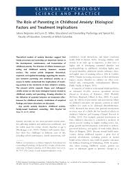 They attempt to control children's behavior by explaining rules, discussing, and reasoning. Pdf The Role Of Parenting In Childhood Anxiety Etiological Factors And Treatment Implications