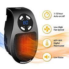 How to install a wall mounted space heater. Buy Space Heater For Indoor Use Migicshow Wall Outlet Space Heaters Plug In Bathroom Heater Personal Ceramic Electric Heater Fan For 200 Square Office Home With Timer And Led Display 350 Watt Etl Listed Online